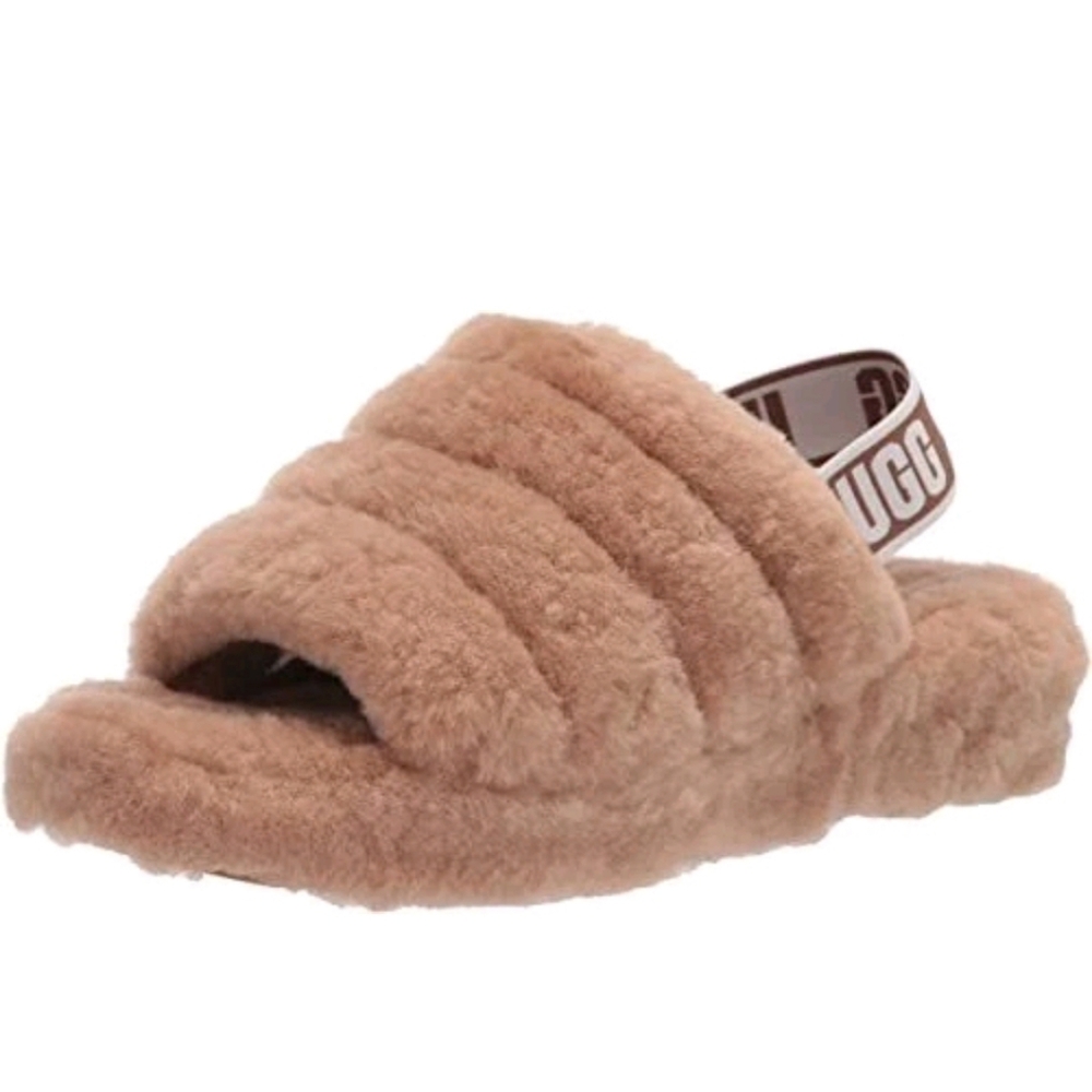 UGG Fluff Yeah Slide Sandal in Chestnut Tan
